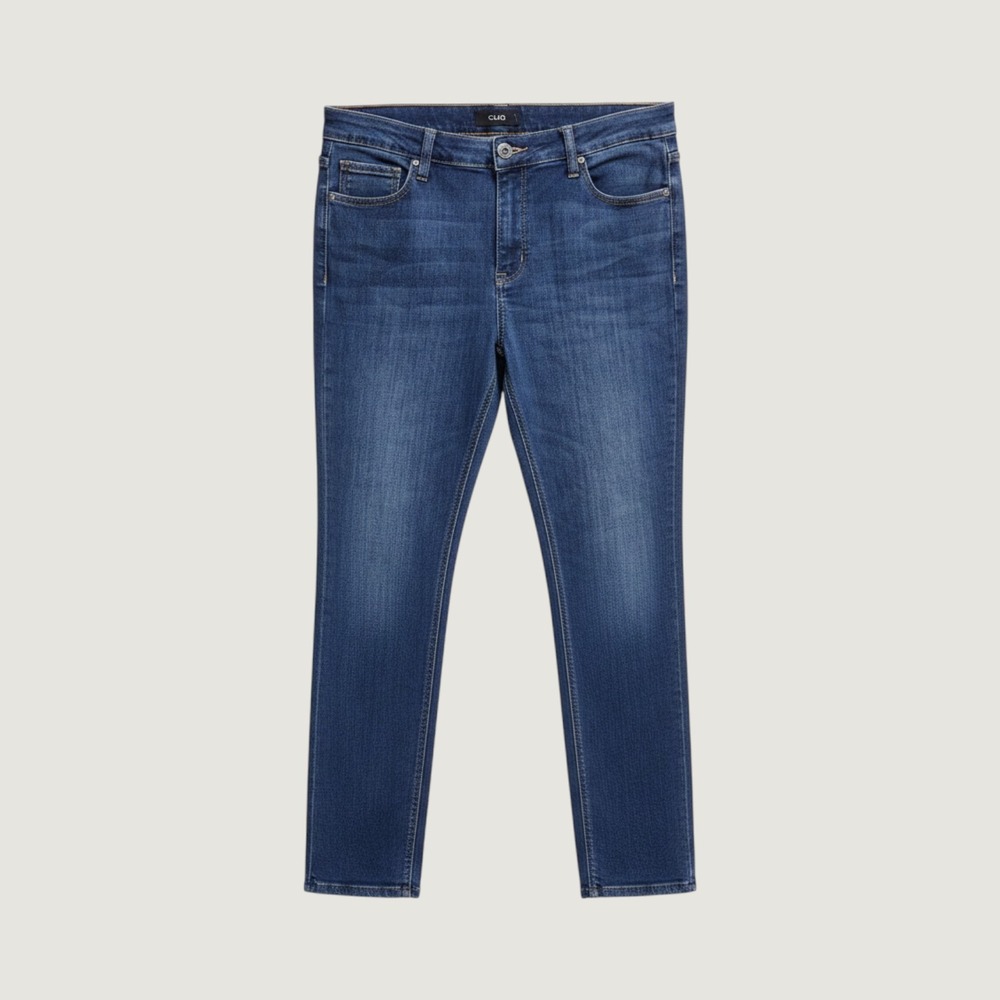 Medium Wash Skinny Jeans | Mid Rise Stretch Denim Slim Fit | Size 13